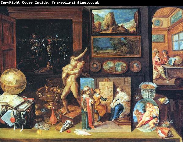Frans Francken II A Collector's Cabinet.